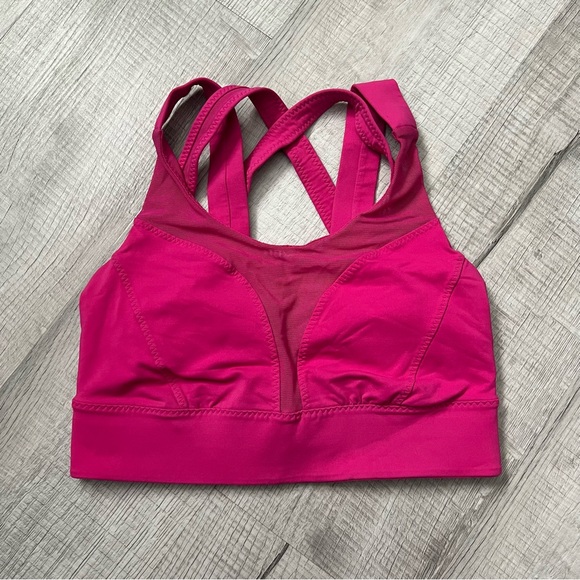 LULULEMON Oxygen Bra Jewelled Magenta Pink Size 6 - Picture 5 of 12